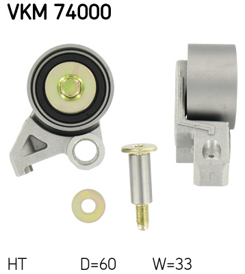 Tensioner Pulley, timing belt - VKM 74000 SKF